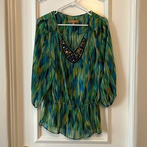Ellen Tracy top with 3/4 length sleeves